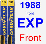 Front Wiper Blade Pack for 1988 Ford EXP - Premium