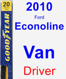 Driver Wiper Blade for 2010 Ford Econoline Van - Premium