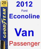 Passenger Wiper Blade for 2012 Ford Econoline Van - Premium