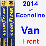 Front Wiper Blade Pack for 2014 Ford Econoline Van - Premium
