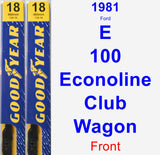 Front Wiper Blade Pack for 1981 Ford E-100 Econoline Club Wagon - Premium