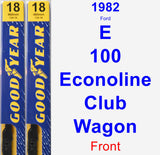 Front Wiper Blade Pack for 1982 Ford E-100 Econoline Club Wagon - Premium