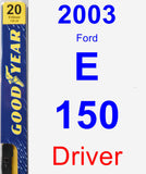 Driver Wiper Blade for 2003 Ford E-150 - Premium