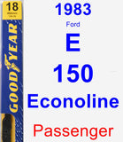 Passenger Wiper Blade for 1983 Ford E-150 Econoline - Premium