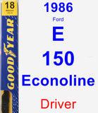 Driver Wiper Blade for 1986 Ford E-150 Econoline - Premium