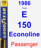 Passenger Wiper Blade for 1986 Ford E-150 Econoline - Premium