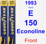 Front Wiper Blade Pack for 1993 Ford E-150 Econoline - Premium