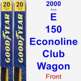 Front Wiper Blade Pack for 2000 Ford E-150 Econoline Club Wagon - Premium