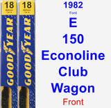 Front Wiper Blade Pack for 1982 Ford E-150 Econoline Club Wagon - Premium