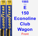 Front Wiper Blade Pack for 1985 Ford E-150 Econoline Club Wagon - Premium