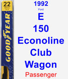 Passenger Wiper Blade for 1992 Ford E-150 Econoline Club Wagon - Premium