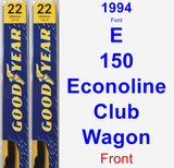 Front Wiper Blade Pack for 1994 Ford E-150 Econoline Club Wagon - Premium