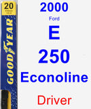 Driver Wiper Blade for 2000 Ford E-250 Econoline - Premium