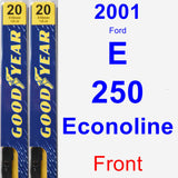 Front Wiper Blade Pack for 2001 Ford E-250 Econoline - Premium