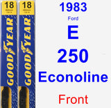 Front Wiper Blade Pack for 1983 Ford E-250 Econoline - Premium