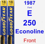 Front Wiper Blade Pack for 1987 Ford E-250 Econoline - Premium