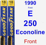 Front Wiper Blade Pack for 1990 Ford E-250 Econoline - Premium