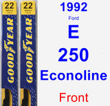 Front Wiper Blade Pack for 1992 Ford E-250 Econoline - Premium