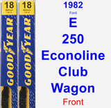 Front Wiper Blade Pack for 1982 Ford E-250 Econoline Club Wagon - Premium