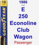 Passenger Wiper Blade for 1986 Ford E-250 Econoline Club Wagon - Premium