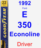 Driver Wiper Blade for 1992 Ford E-350 Econoline - Premium