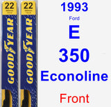 Front Wiper Blade Pack for 1993 Ford E-350 Econoline - Premium