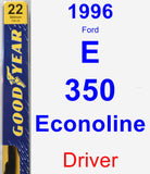 Driver Wiper Blade for 1996 Ford E-350 Econoline - Premium