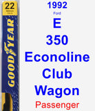 Passenger Wiper Blade for 1992 Ford E-350 Econoline Club Wagon - Premium