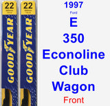 Front Wiper Blade Pack for 1997 Ford E-350 Econoline Club Wagon - Premium