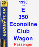 Passenger Wiper Blade for 1998 Ford E-350 Econoline Club Wagon - Premium