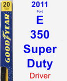 Driver Wiper Blade for 2011 Ford E-350 Super Duty - Premium