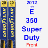 Front Wiper Blade Pack for 2012 Ford E-350 Super Duty - Premium