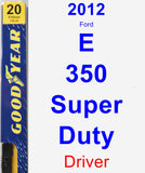 Driver Wiper Blade for 2012 Ford E-350 Super Duty - Premium