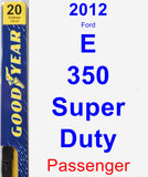 Passenger Wiper Blade for 2012 Ford E-350 Super Duty - Premium
