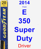 Driver Wiper Blade for 2014 Ford E-350 Super Duty - Premium