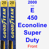 Front Wiper Blade Pack for 2000 Ford E-450 Econoline Super Duty - Premium