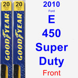 Front Wiper Blade Pack for 2010 Ford E-450 Super Duty - Premium