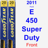 Front Wiper Blade Pack for 2011 Ford E-450 Super Duty - Premium