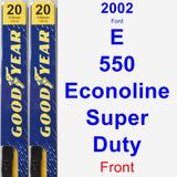 Front Wiper Blade Pack for 2002 Ford E-550 Econoline Super Duty - Premium