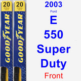 Front Wiper Blade Pack for 2003 Ford E-550 Super Duty - Premium