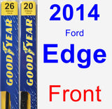Front Wiper Blade Pack for 2014 Ford Edge - Premium