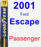 Passenger Wiper Blade for 2001 Ford Escape - Premium