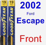 Front Wiper Blade Pack for 2002 Ford Escape - Premium