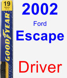 Driver Wiper Blade for 2002 Ford Escape - Premium