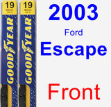 Front Wiper Blade Pack for 2003 Ford Escape - Premium