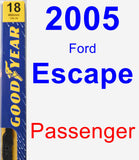 Passenger Wiper Blade for 2005 Ford Escape - Premium