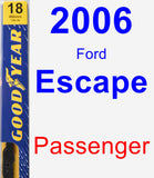 Passenger Wiper Blade for 2006 Ford Escape - Premium