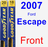 Front Wiper Blade Pack for 2007 Ford Escape - Premium