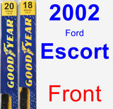 Front Wiper Blade Pack for 2002 Ford Escort - Premium