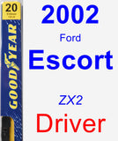 Driver Wiper Blade for 2002 Ford Escort - Premium